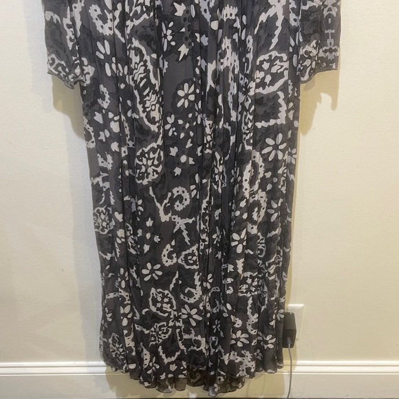 NEW Free People First Kiss Maxi Dress Size Large Gray Shark Combo Boho - Picture 9 of 11